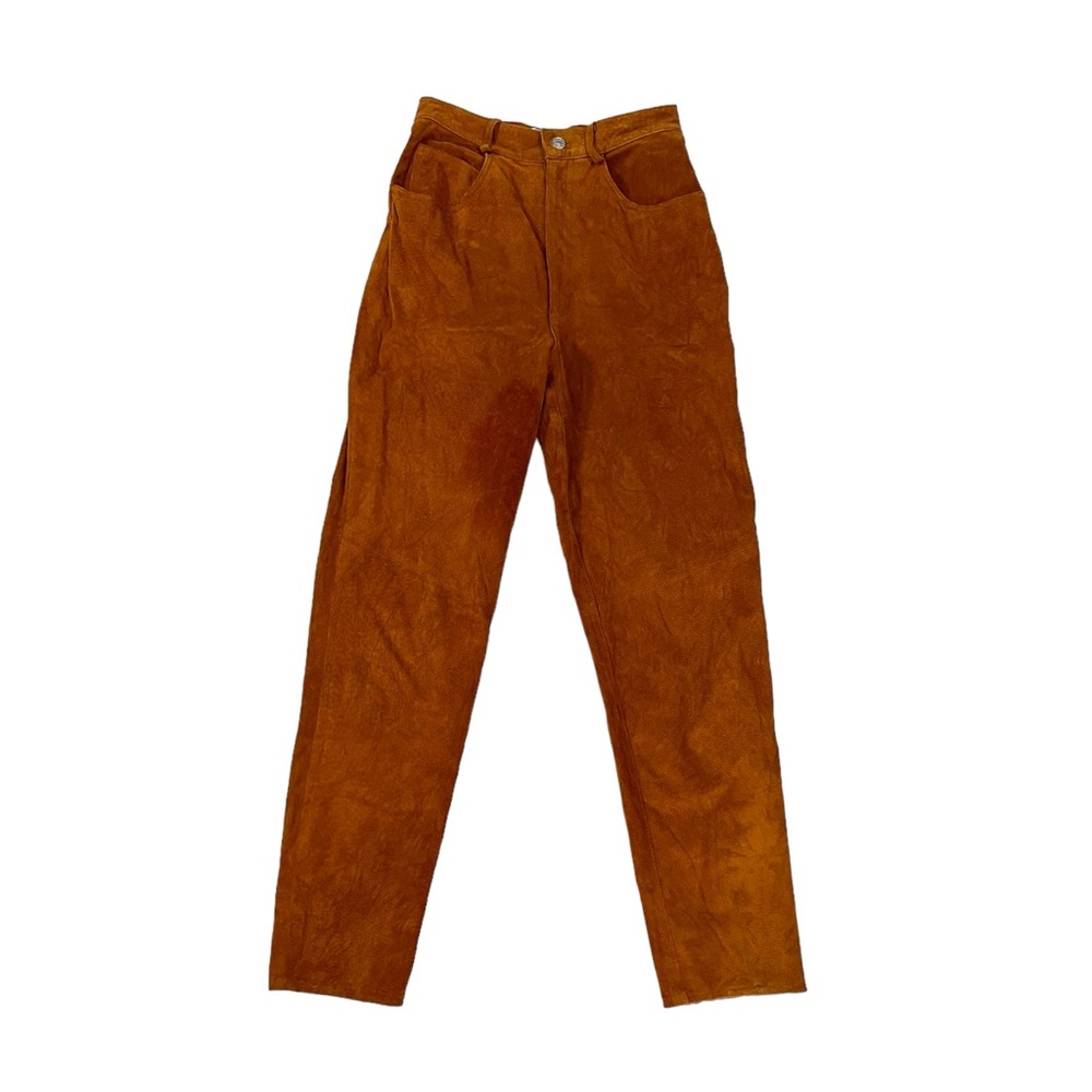 Erez Levy 100% caramel light brown leather pants
